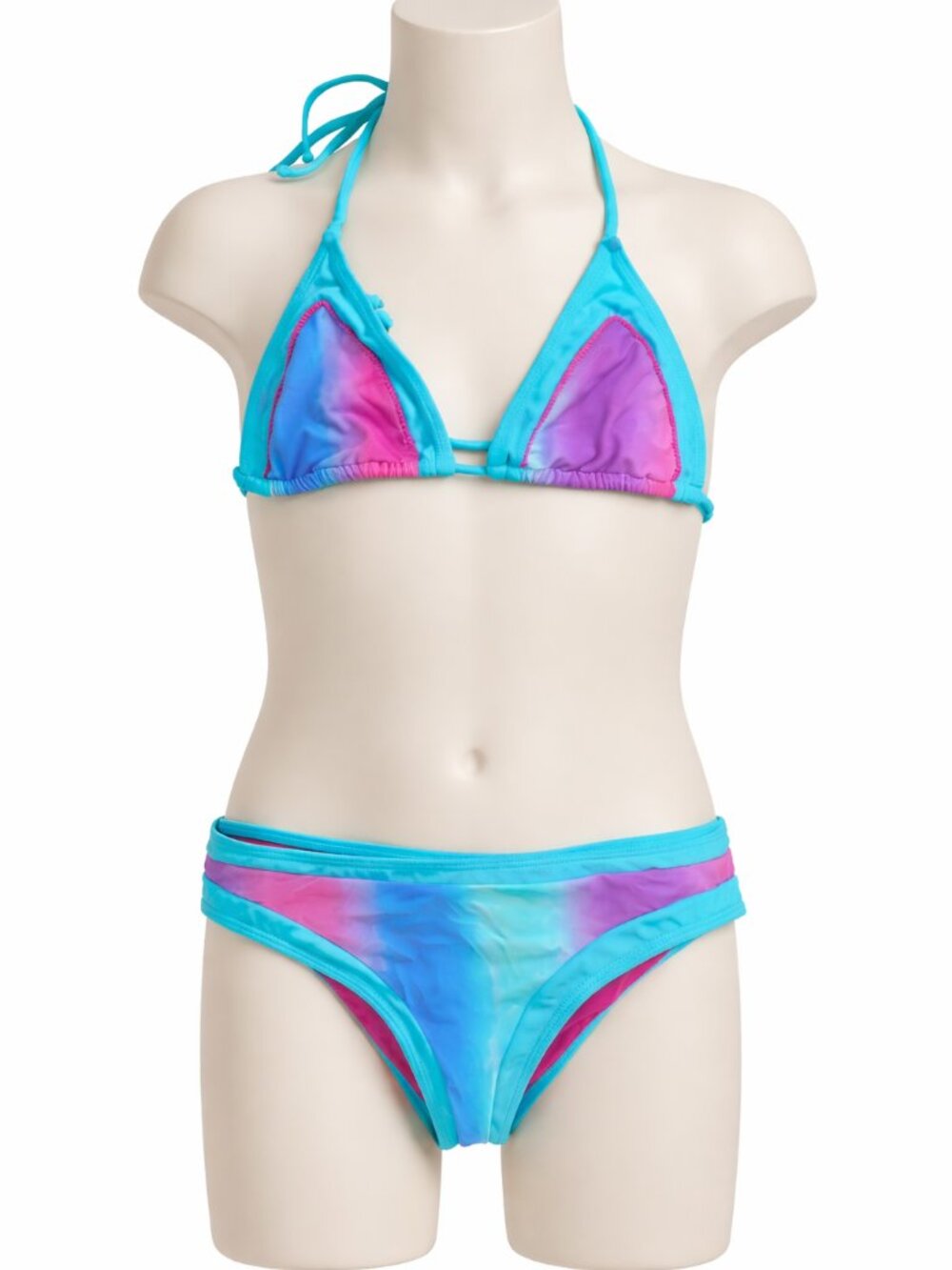 Submarine Girls 14 Ombre Pink Blue Crochet Bikini Swimsuit NWT Fits 12 Boutique‎
